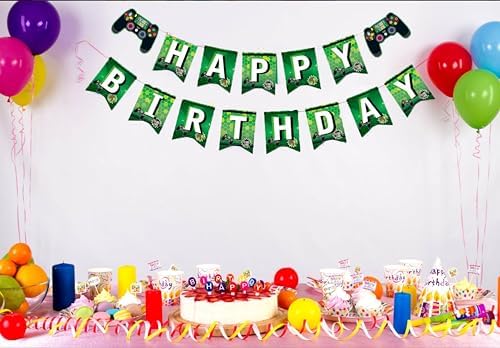 Game Theme Birthday Banner for Kids and Adults