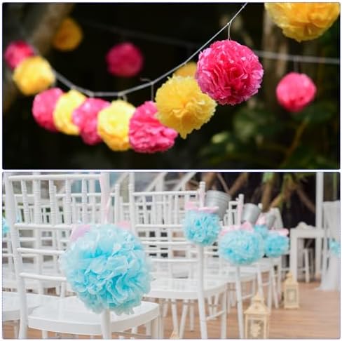 M Meterxity 10 Pack Tissue Pom Poms Flowers - Wedding Decorations