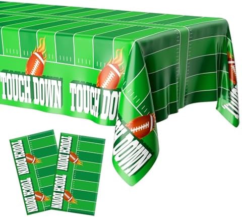 Football Tablecloth 2PCS 54x108 Touchdown Party Cover