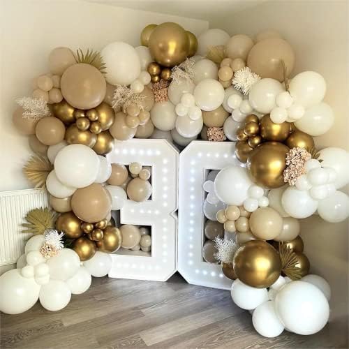 FOTIOMRG 110pcs White Balloon Garland Kit