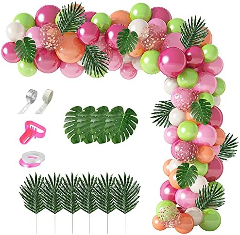 117Pcs Tropical Balloon Arch Garland Kit