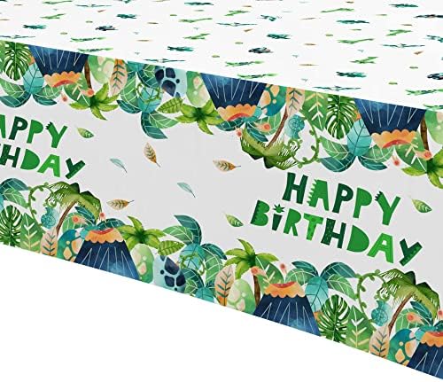 Dinosaur Birthday Tablecloth Set of 3 54x108 Inches
