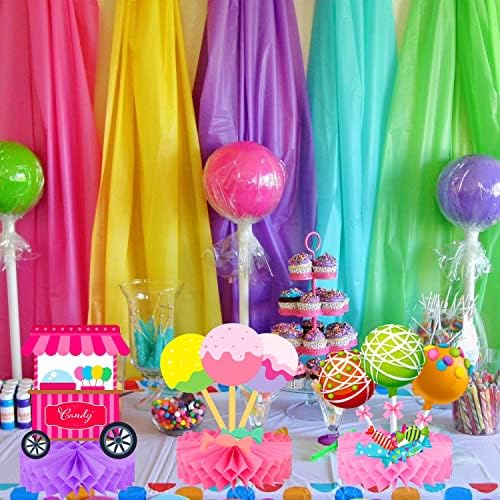 Candyland Party Table Honeycomb Centerpieces 9pcs