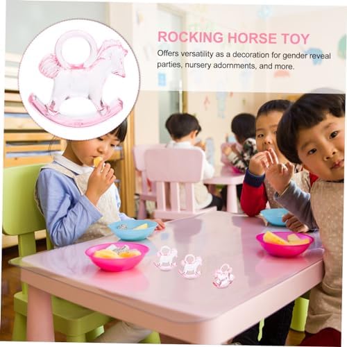 48pcs Acrylic Rocking Horse Statues for Shower Decor