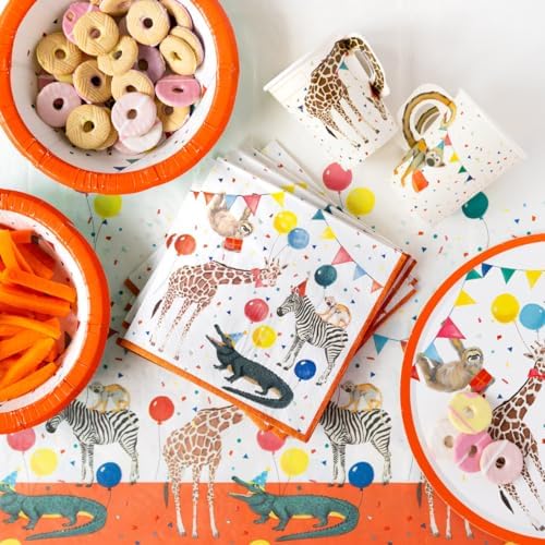 Talking Tables Safari Animal Themed Table Cover 70x47 Inches