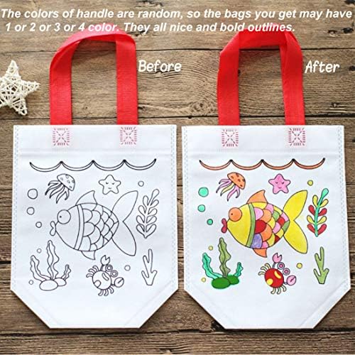Sand Flower Reusable Coloring Party Bags 12 PCS