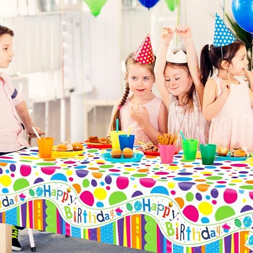 Adirasenotek 3Pcs Birthday Tablecloth Decorations
