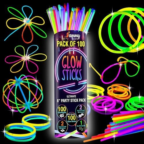 Ammy Glow 205 Pcs Glow Sticks Party Pack