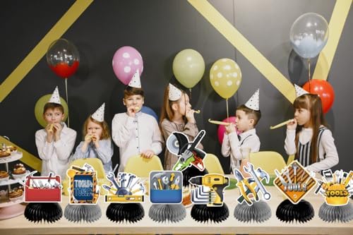 9 PCS Tools Honeycomb Centerpieces for Party Decorations