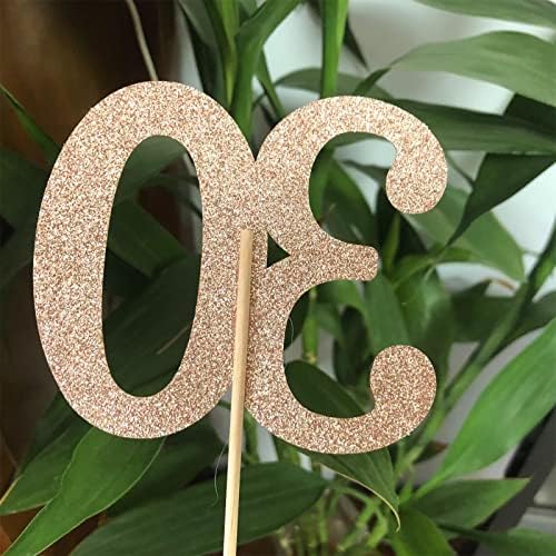 10-Pack Double Sided Glitter Rose Gold 30th Birthday Centerpiece Sticks
