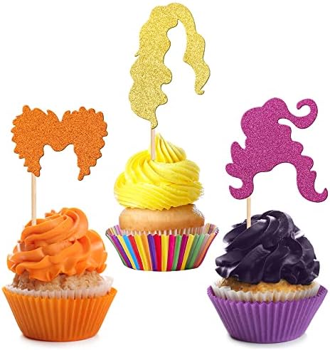 36 PCS Halloween Hocus Pocus Cupcake Toppers