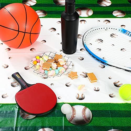 2 Piece 108 x 54 Inch Baseball Table Covers for Parties