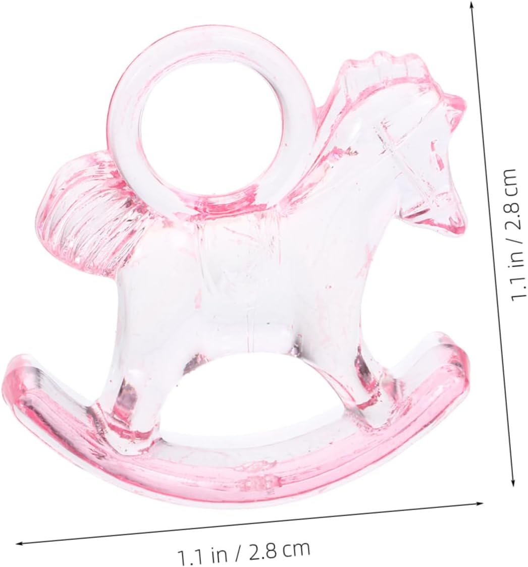 24pcs Acrylic Rocking Horse Shower Decorations