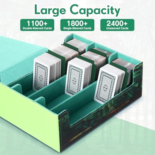 1800 PU Leather Card Storage Box with Magnetic Closure