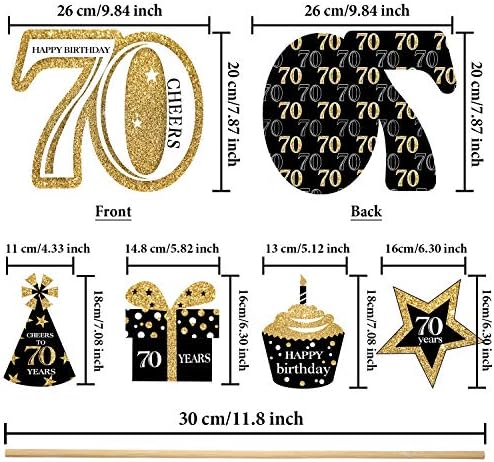Blulu 70th Birthday Decor Centerpiece Set 24 Pieces