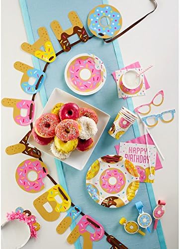 Creative Converting All Over Print Plastic Tablecover - Donut Time 54x102