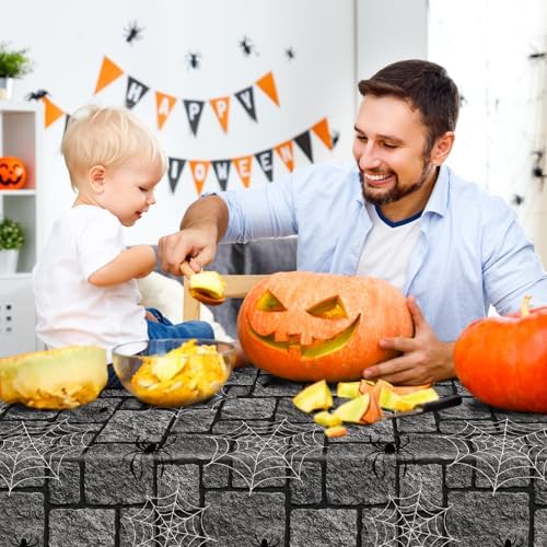 3-Pack Halloween Spiderweb Tablecloth 54x108 Inch