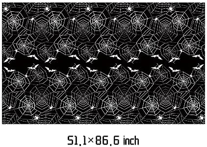 Frerand Halloween Tablecloth 87x51 2 Pack Spider Web Tablecover for Parties