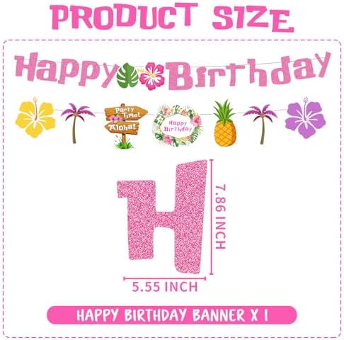 Pink Blue Cartoon Birthday Party Decor Kit