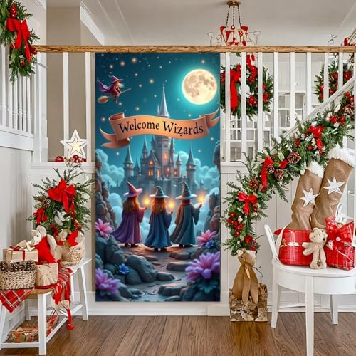 Wizard Themed Door Banner for Birthday Party Decorations