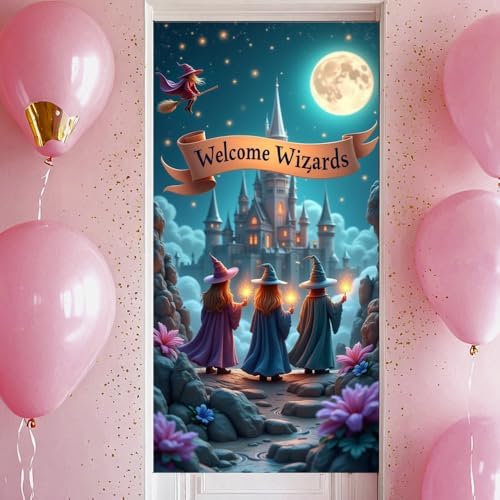 Wizard Themed Door Banner for Birthday Party Decorations