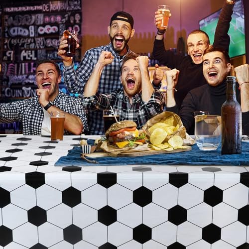 3 Pcs Soccer Party Tablecloth 54x108 Inches