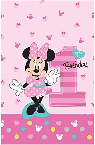 Amscan 1st Birthday Minnie Mouse Table Cover