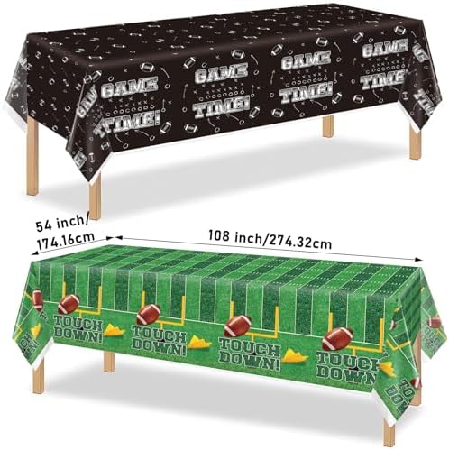 Yavxzvbw Football Tablecloth Set 54x108 Inch 2 Pack
