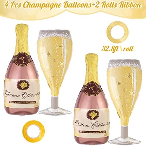 Champagne Bottle Balloons 4Pcs Wedding Party Decoration