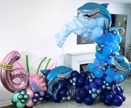 Bezente Blue Balloons Set 60pcs 12 Inch Decorations