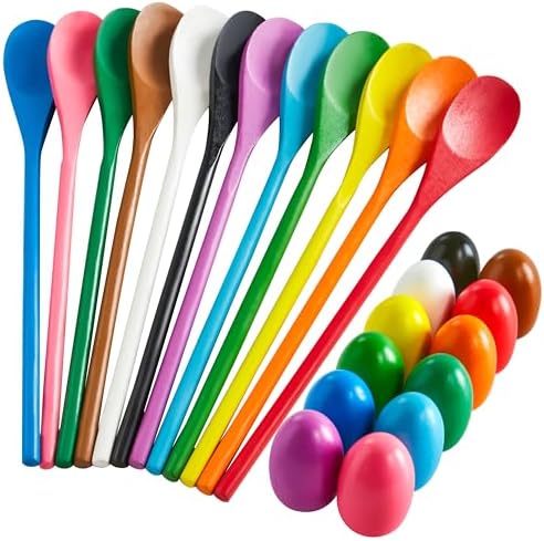 JOYIN 24 Piece Easter Egg and Spoon Race Set for 12 Players