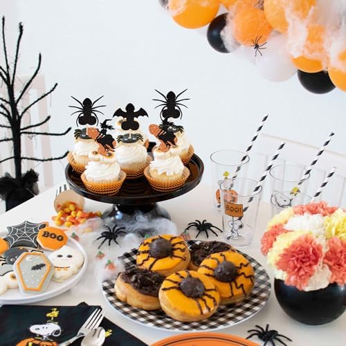 ZHUOWEISM 24 Pc Halloween Cupcake Toppers Decorations