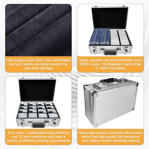 Large Capacity Top Loader Storage Box for 2500 Sports Cards