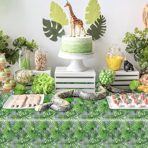 PHOGARY Jungle Tablecloth 2pcs 54 x 108 Inch