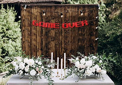 Game Over Red Glitter Banner - Bachelor Party Decor