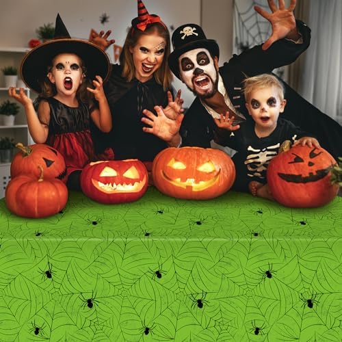 TREWAVE 3 Pack Halloween Spiderweb Tablecloth