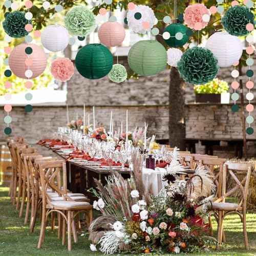 Riakrum 22 Pcs Sage Birthday Party Decorations