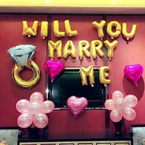 Tellpet Diamond Ring Balloons 2PCS Bachelorette Decorations