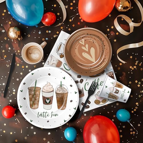 Coffee Party Decorations Tableware Set Serves 24