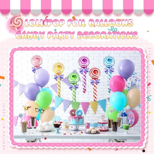Gejoy 12 Pcs Foil Candy Balloons Party Decorations