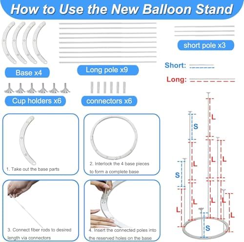 Balloon Arch Kit with Pump 9FT Height 10FT Width