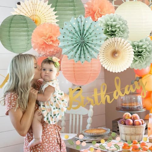 Sage Green Birthday Decorations Set 1