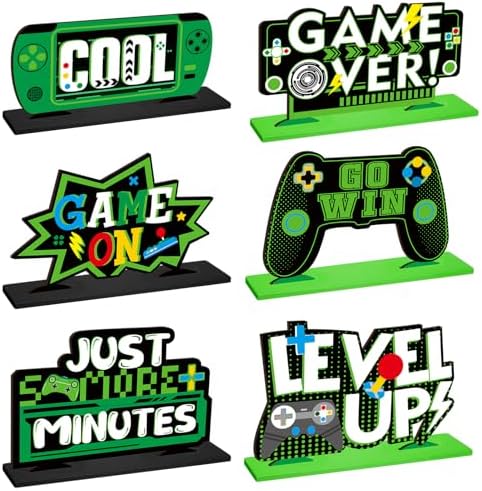 Geetery 6 Pcs Video Game Centerpieces for Tables