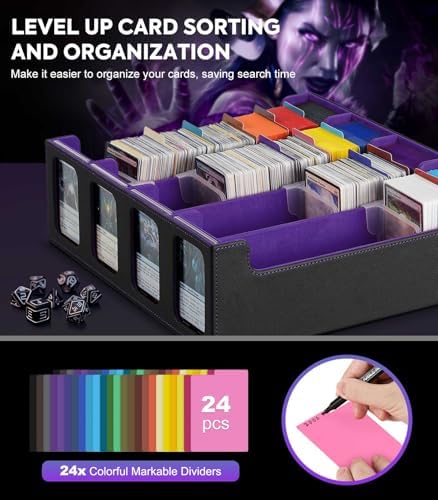 Moko Card Storage Box - 3000 Magic Deck Case Black Purple