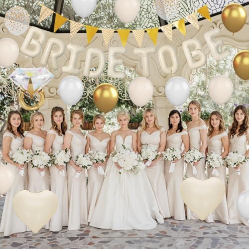 Sand White Bachelorette Party Balloons Decorations Kit