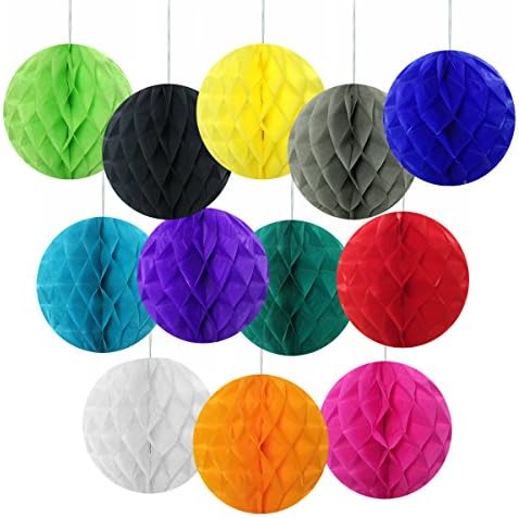 Wrapables 6 Inch Tissue Honeycomb Balls Set of 5 Light Green