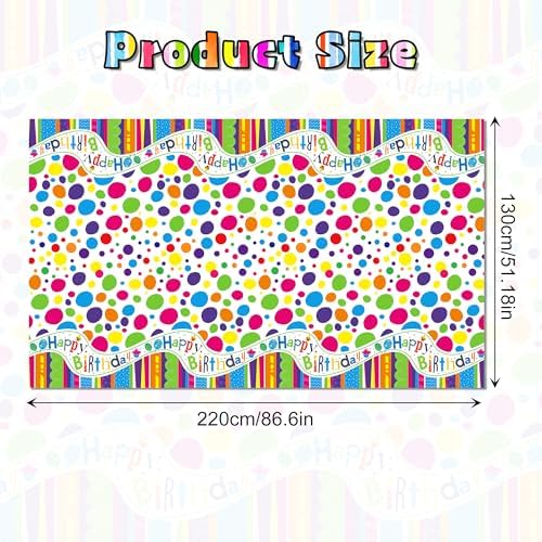 Adirasenotek 3Pcs Birthday Tablecloth Decorations