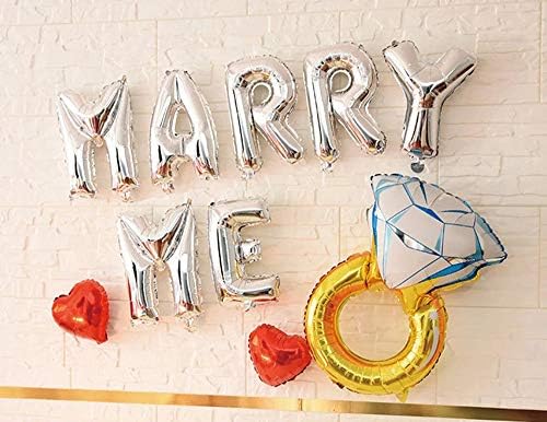 Tellpet Diamond Ring Balloons 2PCS Bachelorette Decorations