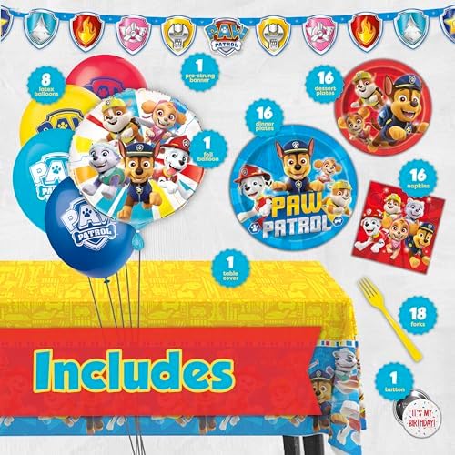 Paw Patrol Birthday Decorations for 16 Guests