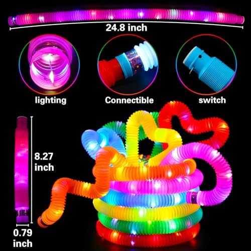 24 pcs Glow Sticks Camping Essentials for Kids